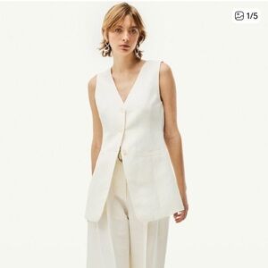 H&M linen blend suit vest